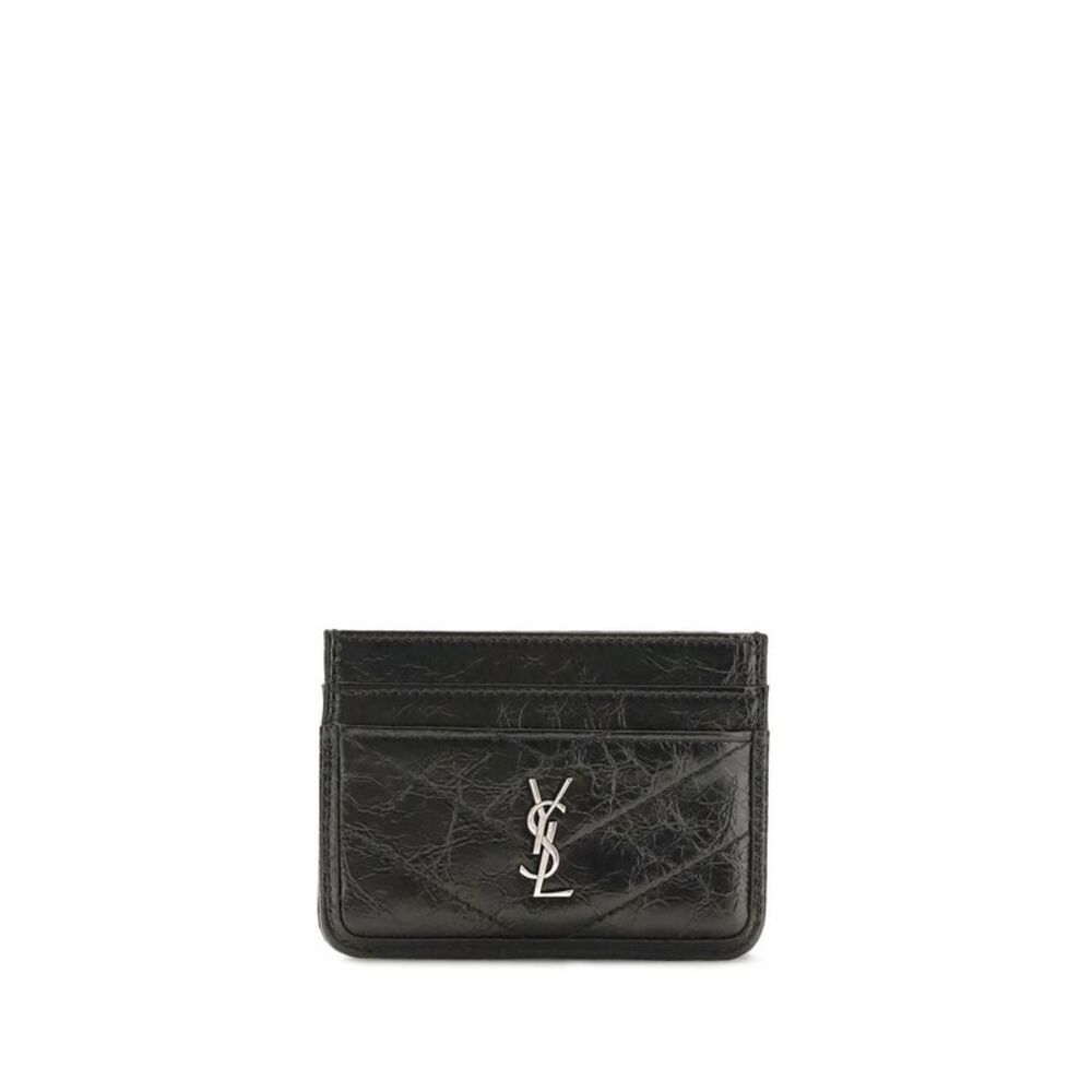 Saint Laurent Black Calf Leather Bos Taurus Women's Wallet